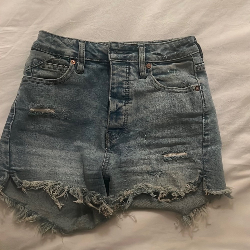 Free people high waist denim shorts size 24